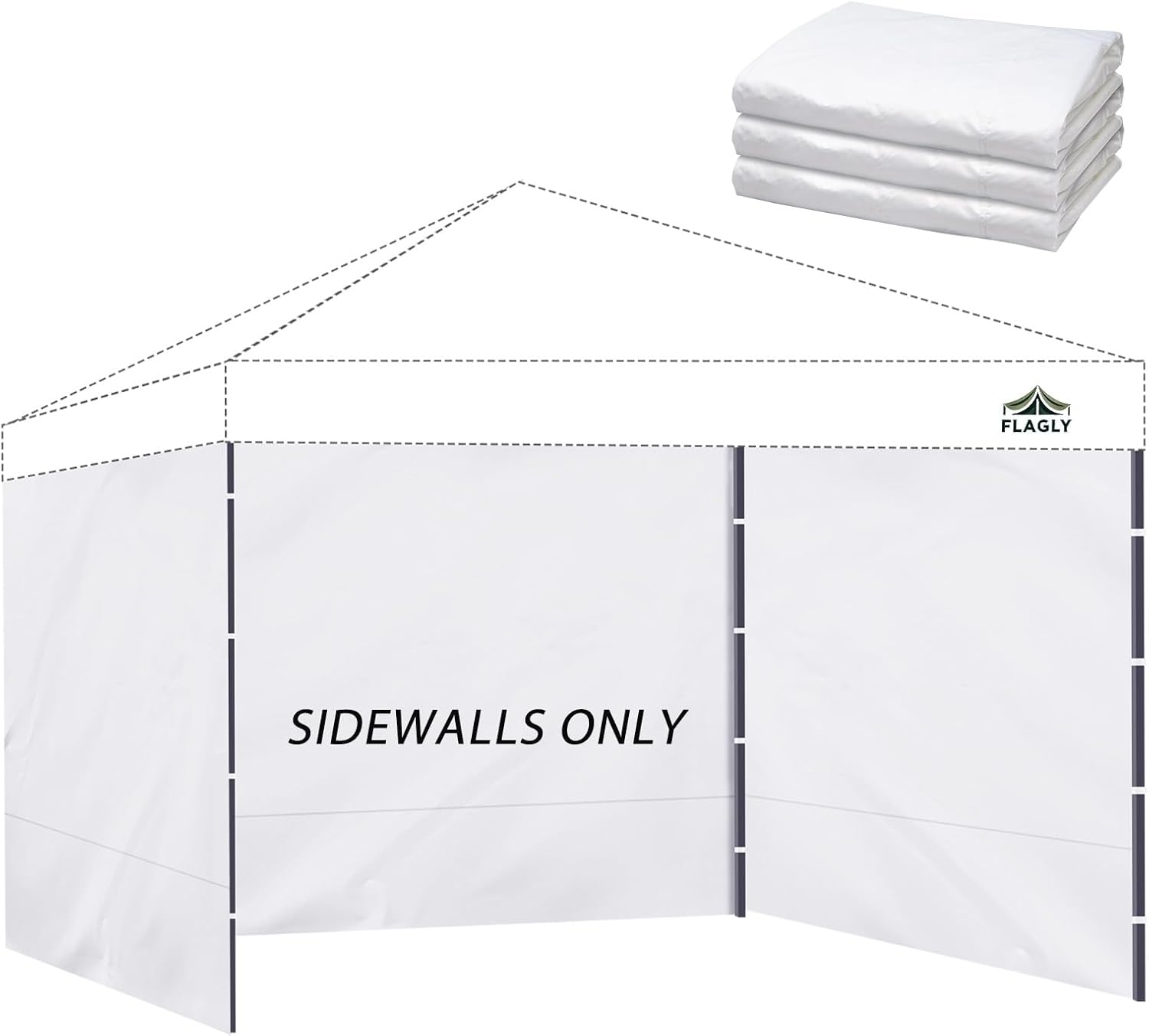 Instant Canopy Sidewalls for 10x10 Canopy Tent - Waterproof
