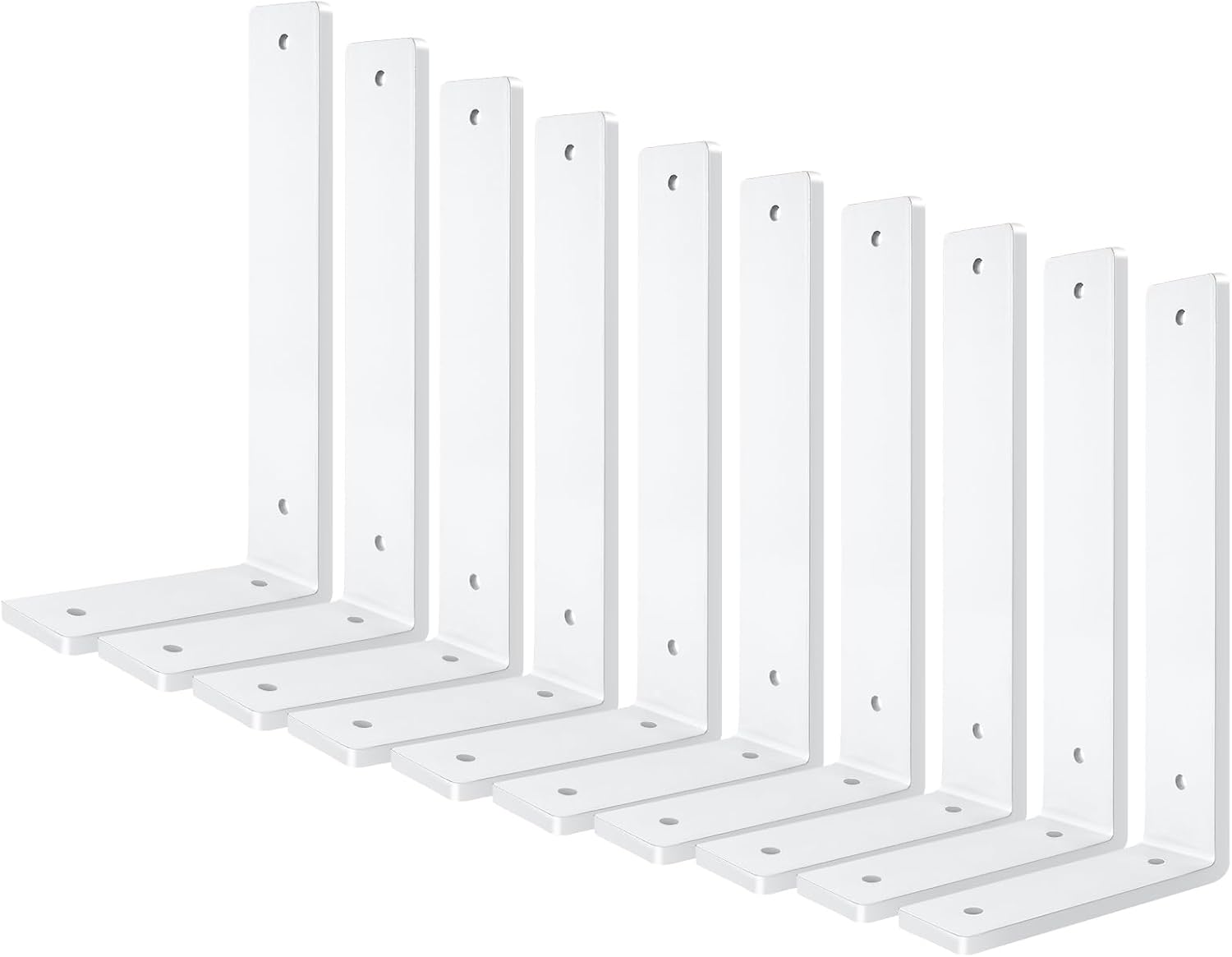 White Heavy Duty Shelf Brackets for Rustic Floating Shelves