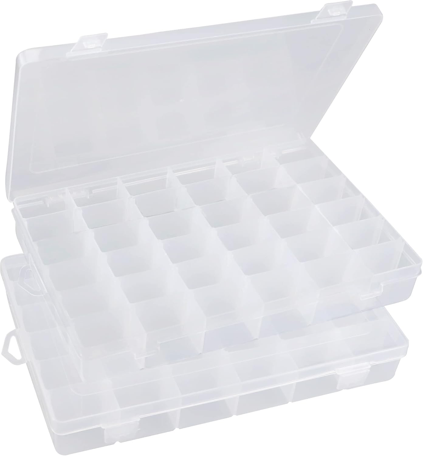 Beoccudo 3600 Tackle Box Organizer 2 Pack - Clear Divided Storage