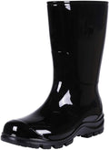 Mid Calf Rain Boots Printed Waterproof Rubber Boots - Slip On Comfort