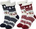 Warm Fuzzy Winter Slipper Socks with Grippers for Women