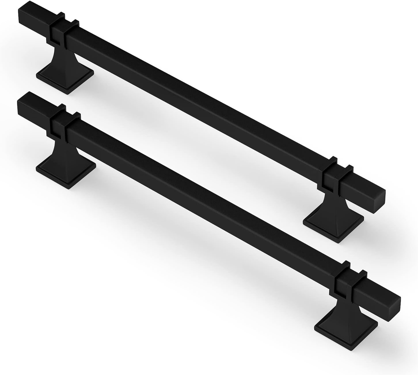 10 Pack 7-1/2 Inch Black Cabinet Handles for Modern Kitchens