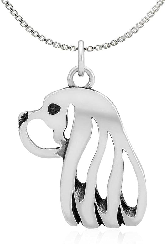 Sterling Silver Cavalier King Charles Spaniel Pendant Jewelry