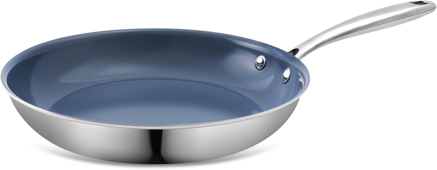 Stainless Steel Nonstick Frying Pan for Healthy Cooking