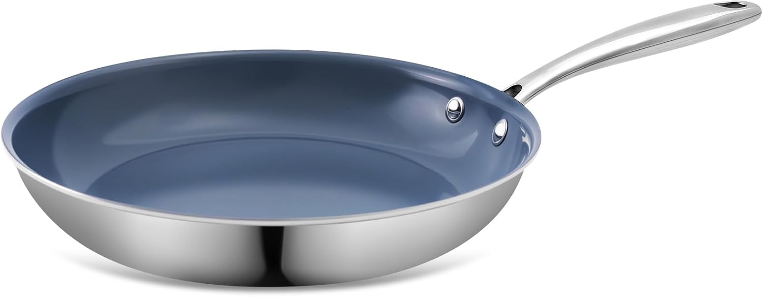 Stainless Steel Nonstick Frying Pan for Healthy Cooking