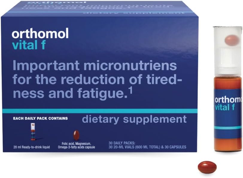 Orthomol Vital F Vial for Women - Daily Energy & Vitality Boost