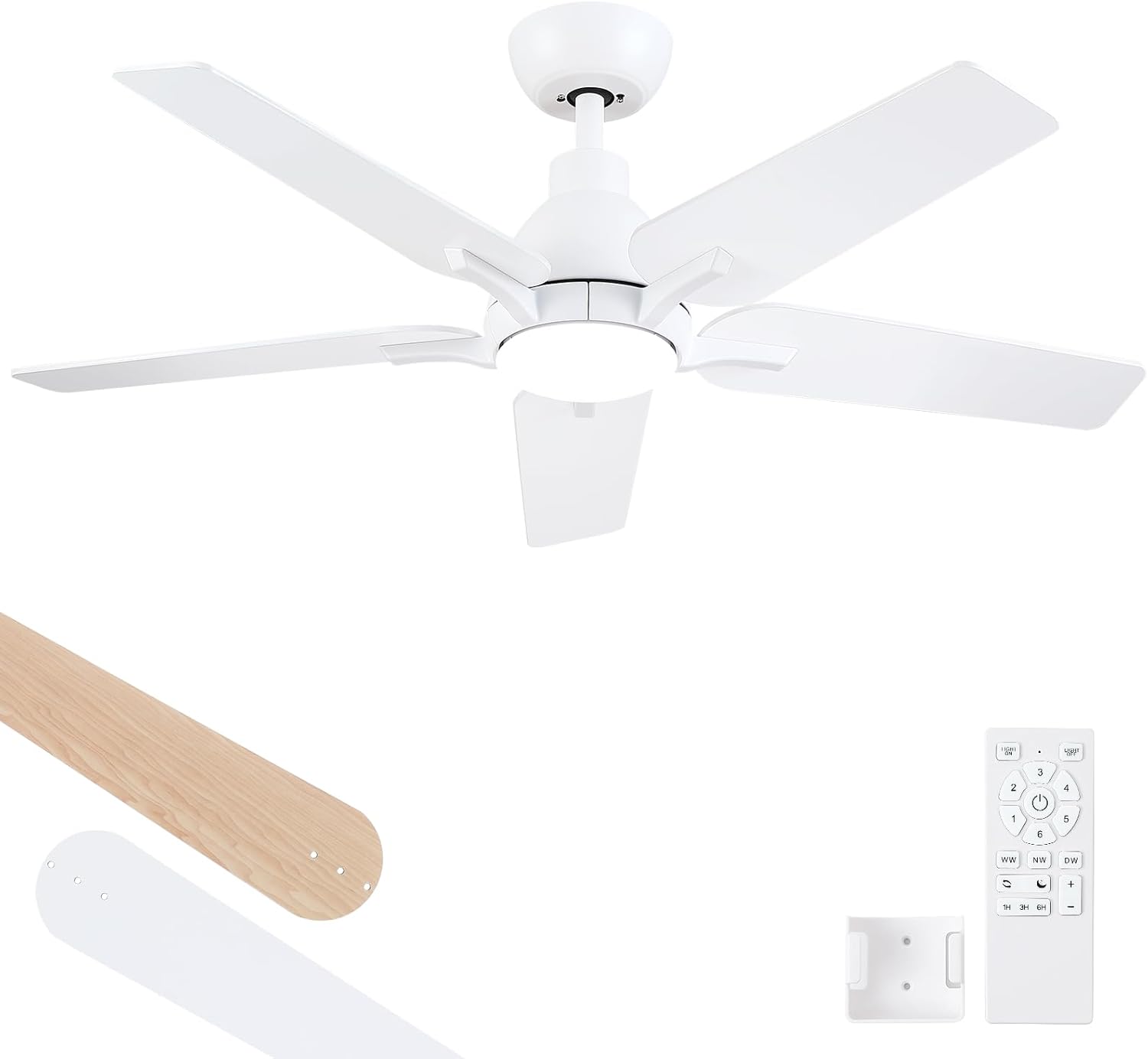 42 Inch Ceiling Fan with Lights and Remote for Modern Homes