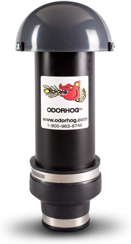 OdorHog Clamp On Vent Stack Pipe Filter for Odor Elimination