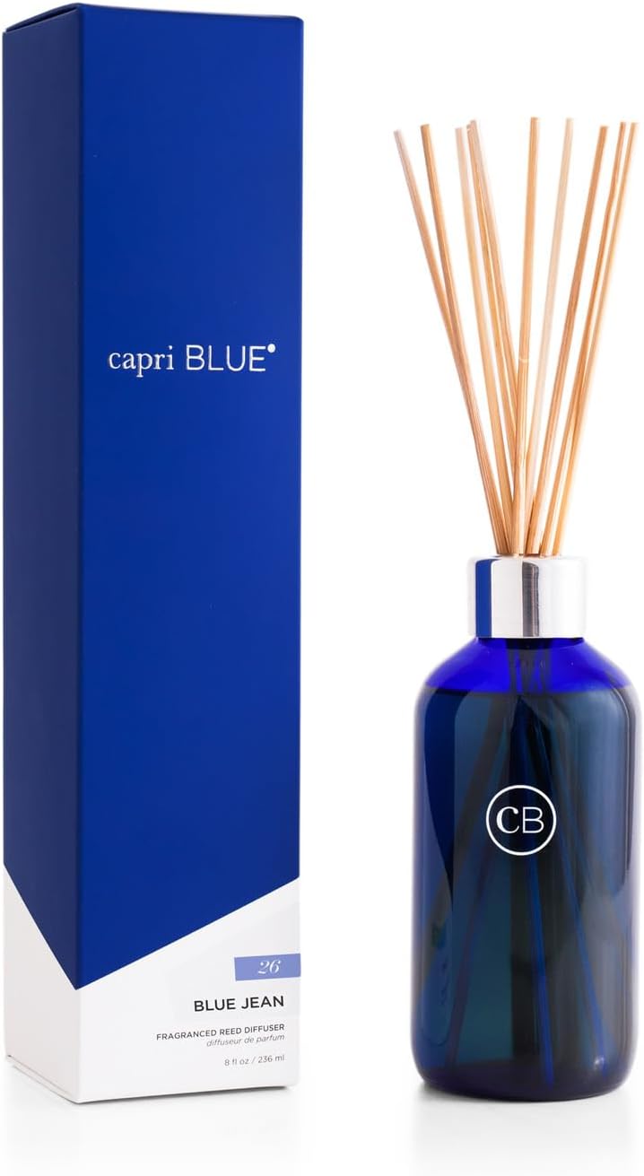 Capri Blue Blue Jean Reed Diffuser Set for Luxury Home Fragrance