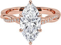 1-3 CT Marquise Moissanite Engagement Ring Colorless VVS1 - Twisted