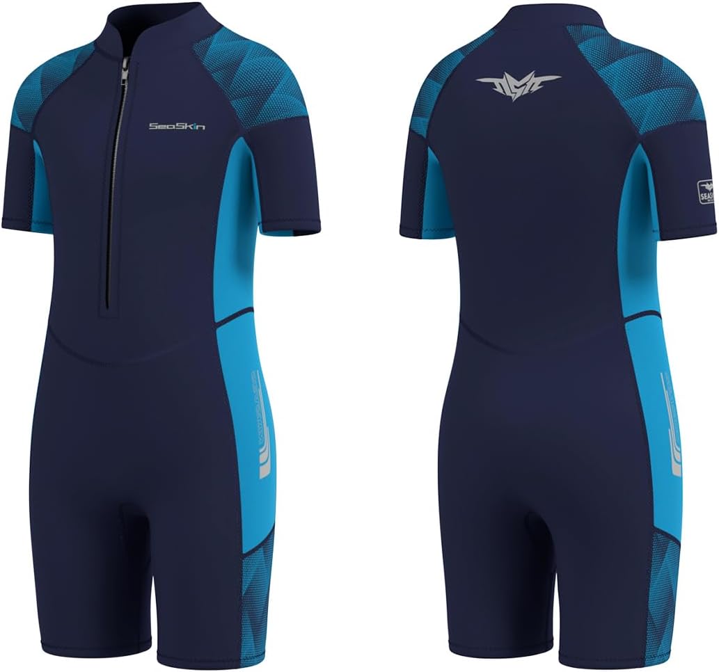 Seaskin Kids Wetsuit for Boys Girls Thermal Shorty Diving Suits