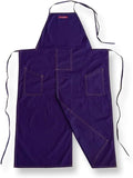 DEEP PURPLE split overlapped apron for ceramic artists - Durable