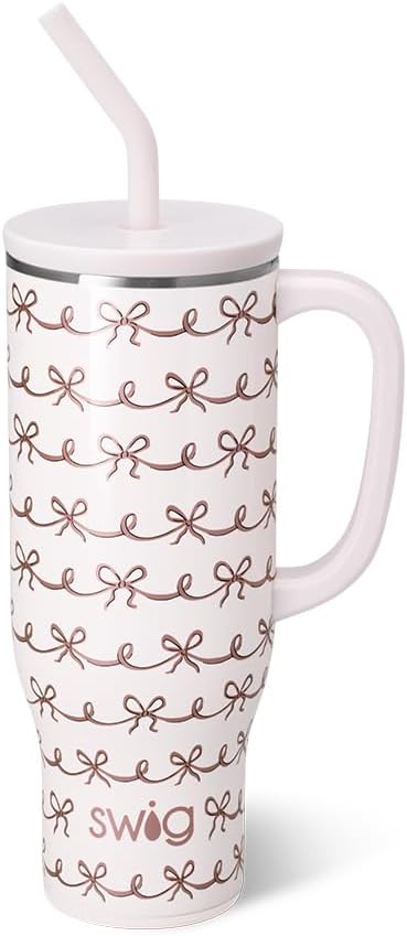 Swig Life 30oz Mega Mug: Insulated Tumbler with Handle & Straw