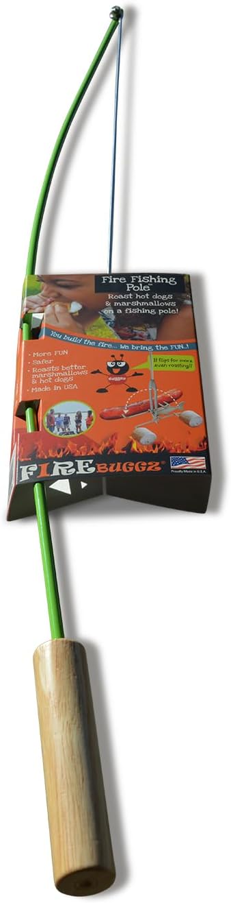 Fire Fishing Pole Roaster for Hot Dogs and Marshmallows Cooking