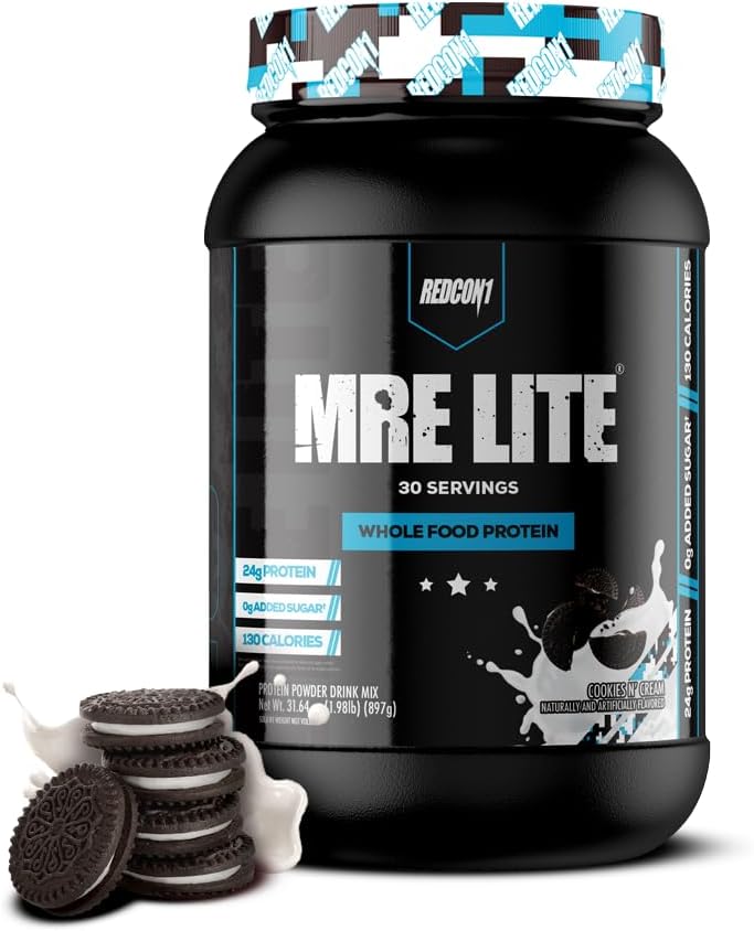 REDCON1 MRE Lite Whole Food Protein Powder for Low Carb Diets