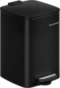Kitchen Trash Can 5.2-Gallon Stainless Steel - Compact Quiet Lid