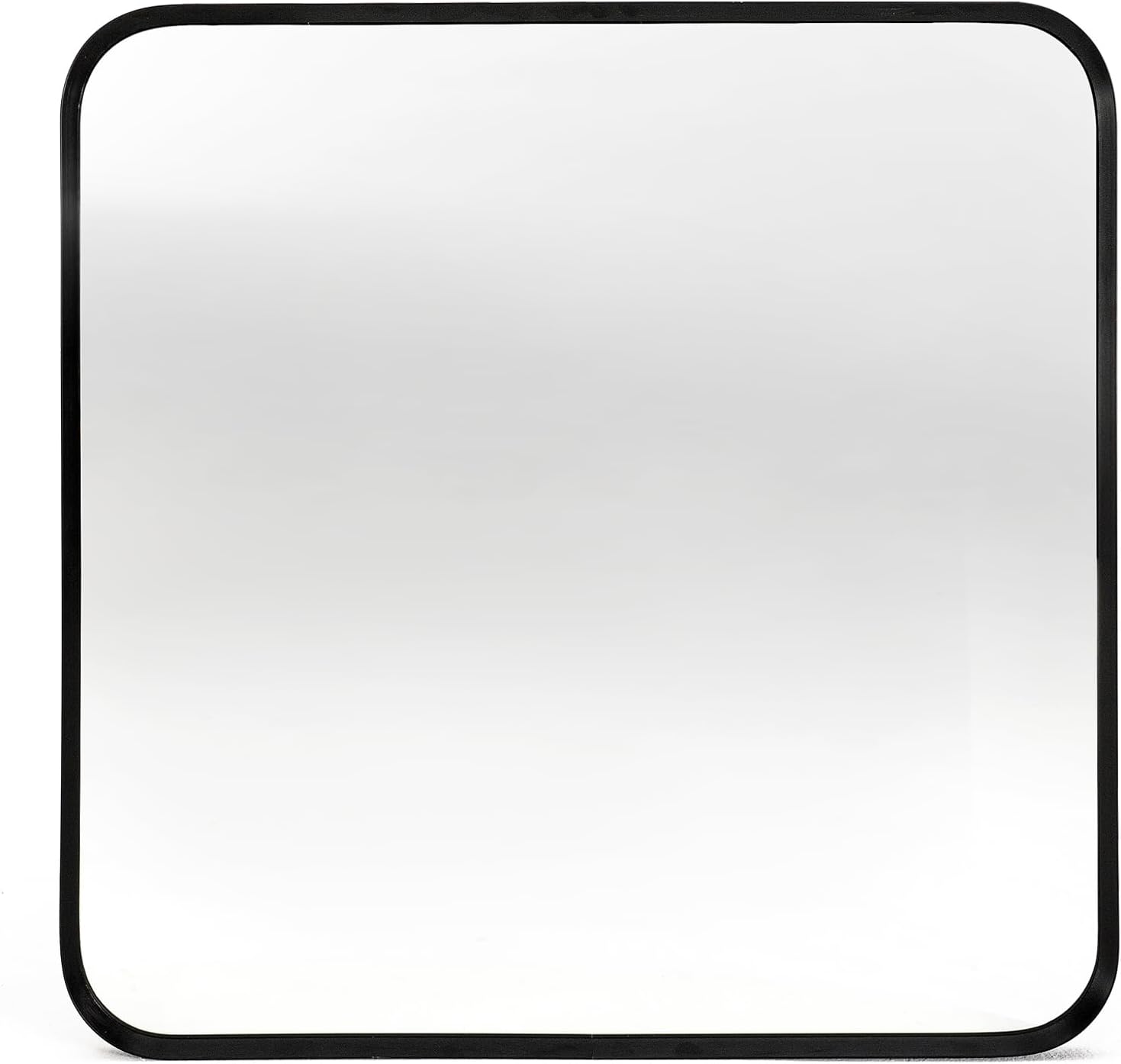 Wall Mount Mirror for Bathroom, Brushed Black Metal Frame
