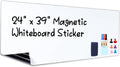 Magnetic Whiteboard Sticker 24 in x 39 in - Peel and Stick Dry Erase