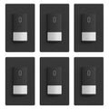 Matte Black Single Pole Motion Sensor Light Switch - Slim PIR