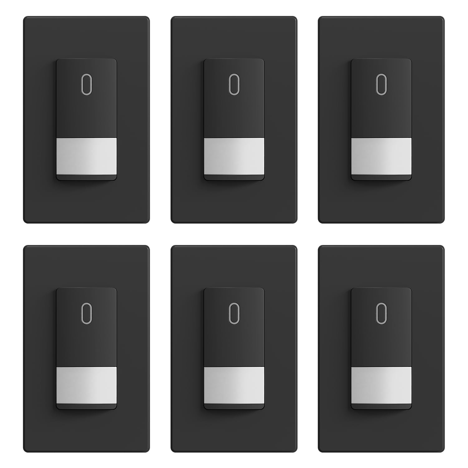ELEGRP Matte Black Motion Sensor Light Switch for Modern Homes