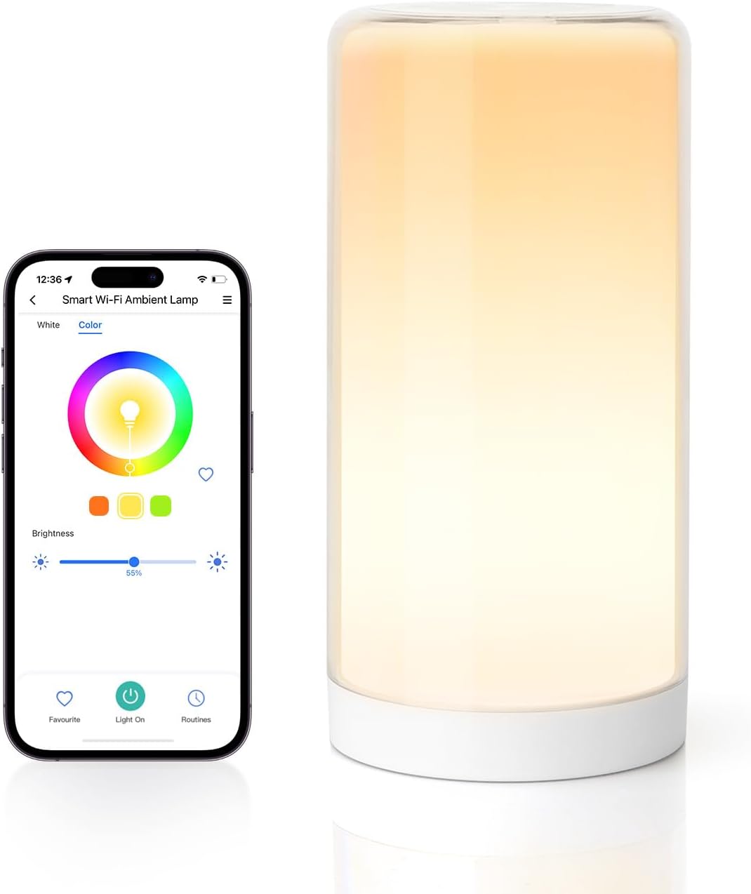Smart Table Lamp with Multi-Color and Voice Control Features