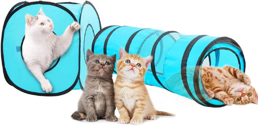 Interactive Cat Tunnel - Foldable Fun for Indoor Cats!