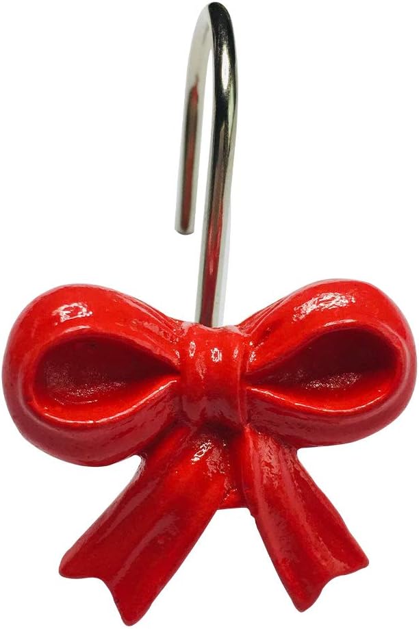 Rust-Proof Xmas Gift Bow Shower Hooks Set