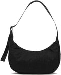 Medium Nylon Crossbody Crescent Bag - Slouchy Casual Crossbody