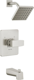 Delta Faucet Modern Brushed Nickel Tub and Shower Trim Kit - Powerful
