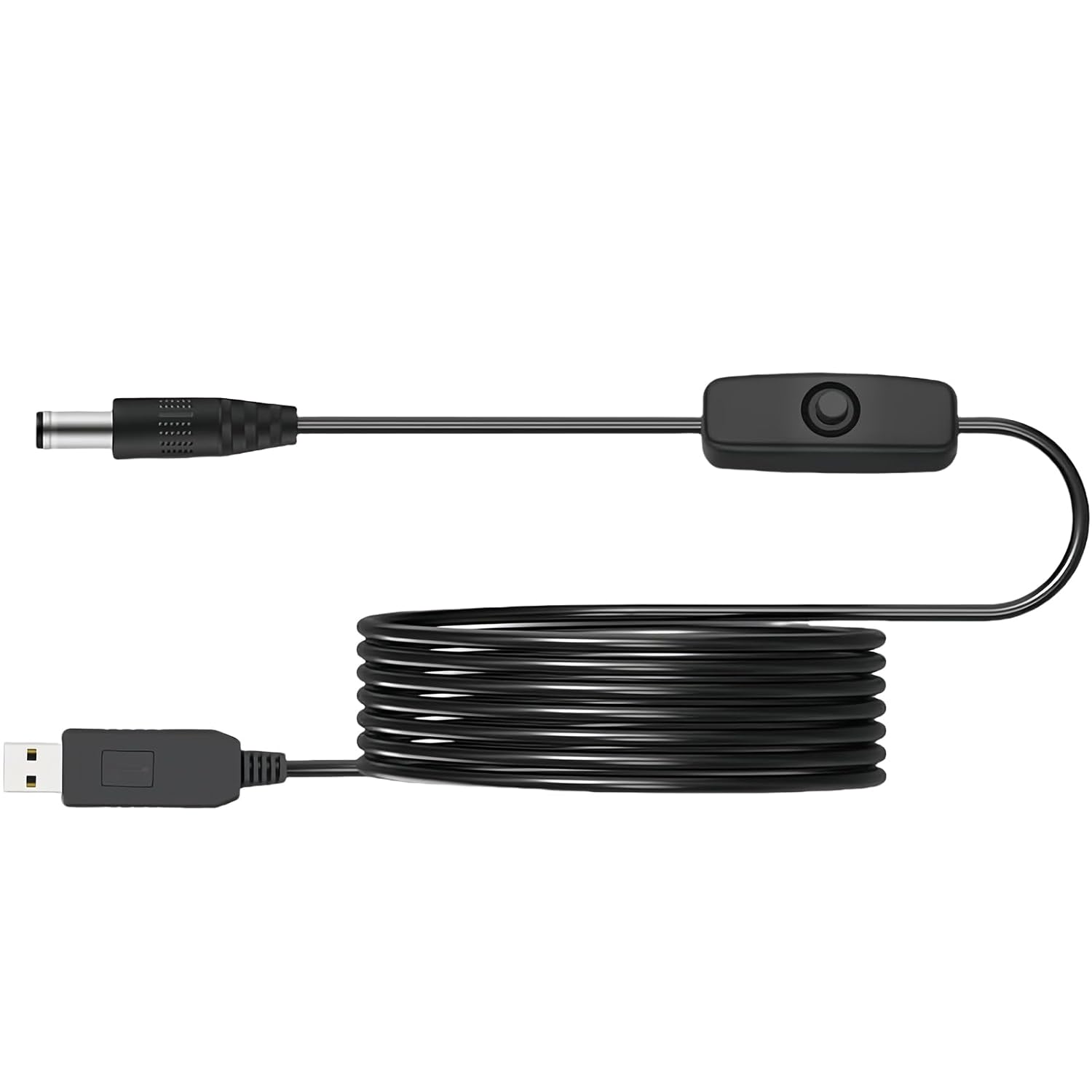 Rohent USB DC Power Cord with Switch - 12V Boost for Baby Car Camera