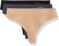 Calvin Klein Invisibles Seamless Thong Panties, 3 Pack - Lightweight