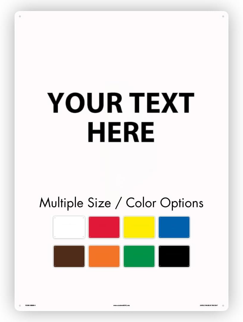 Custom Metal Sign Personalized Message for Home or Office Use