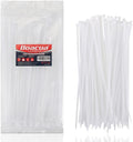 Premium 12 White Cable Ties (100 Pack) - Strong, Self-Locking Nylon Wires by Boacua