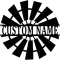 Personalized Windmill Sign Custom Windmill Family Name Metal Sign
