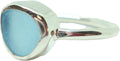 Light Blue Sea Glass Ring Sterling Silver Minimalist Beach Ring