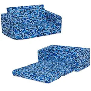 Delta Children Cozee Flip-Out Sofa for Kids - Blue Camo Design