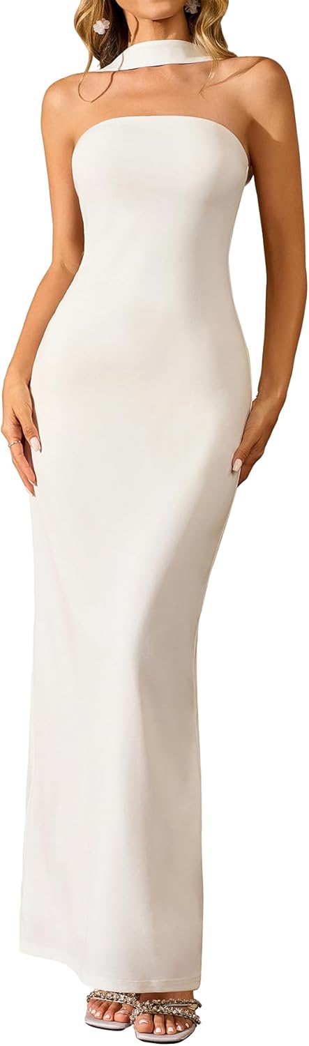 Elegant Summer Bodycon Maxi Dress for Women by HTZMO