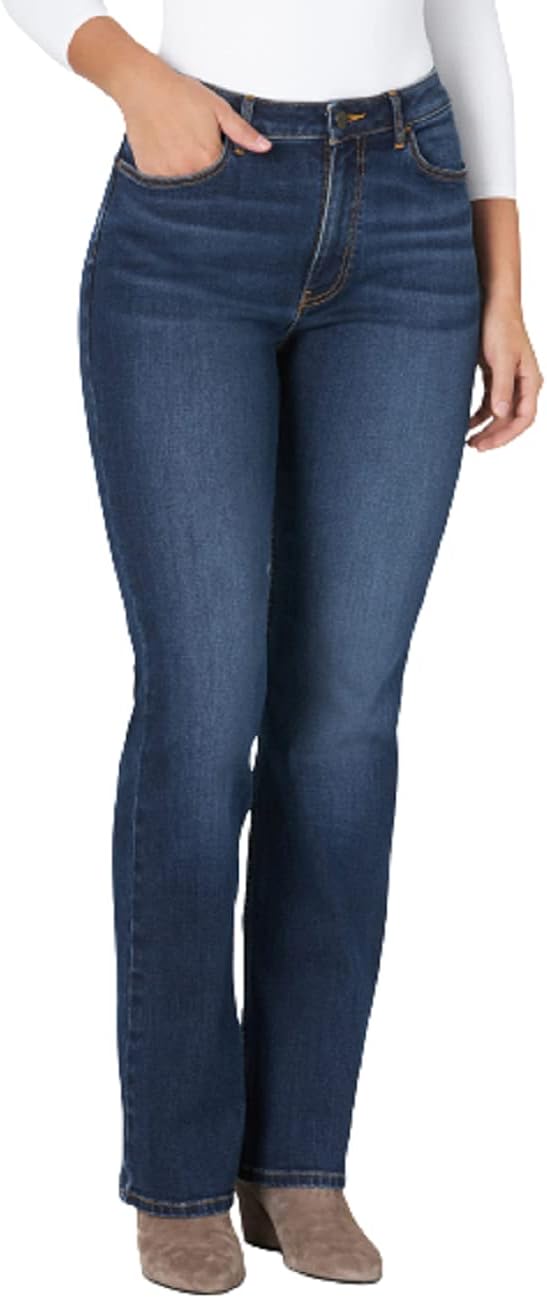 Wrangler Women's High Rise True Straight Fit Jean for Comfort