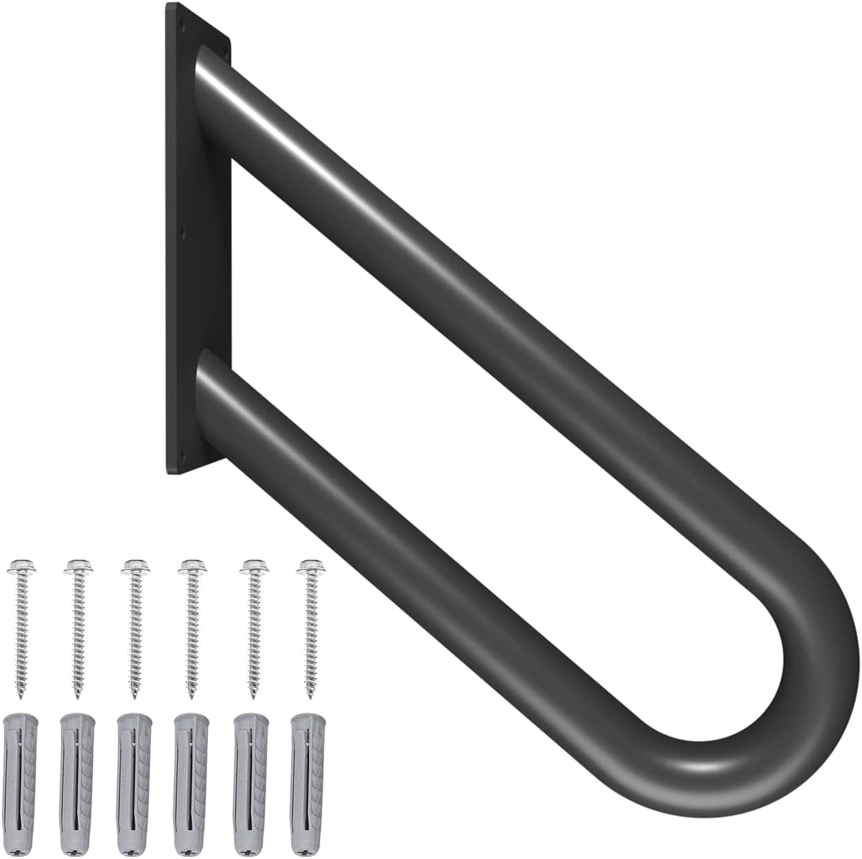 Handrails for Exterior Interior Steps Wall Mount - Matte Black