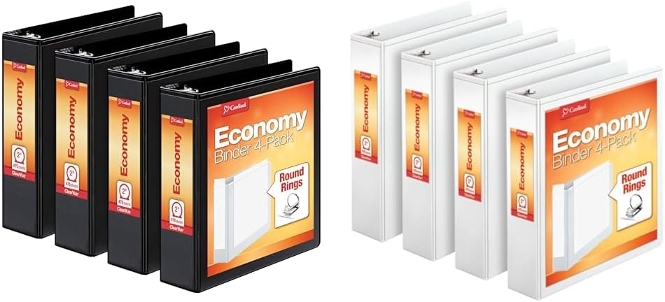 Cardinal Economy 3 Ring Binder 2 Inch Presentation View Black
