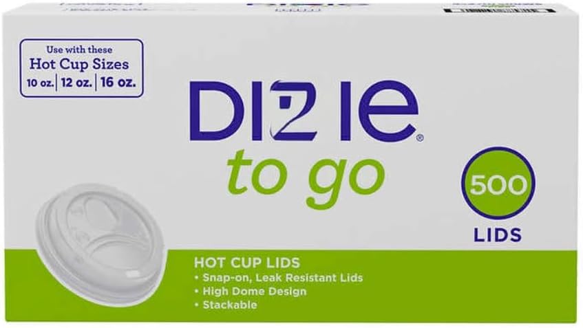 Dixi'e Perfect Touch Domed Plastic Hot Cup Lid for 12-20oz