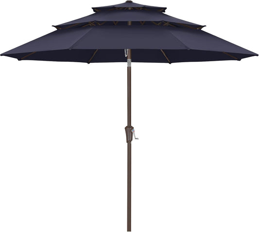 9Ft 3 Tiers Market Umbrella for Patio and Backyard Use