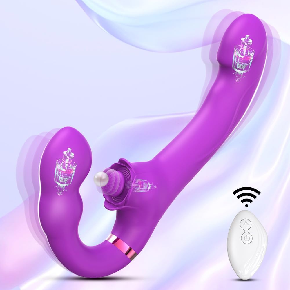 Strapless Strap-On G-Spot Dildo with Remote Control & Vibration