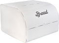 Large White Bread Box - Farmhouse Enamelware Bread Bin for Countertop