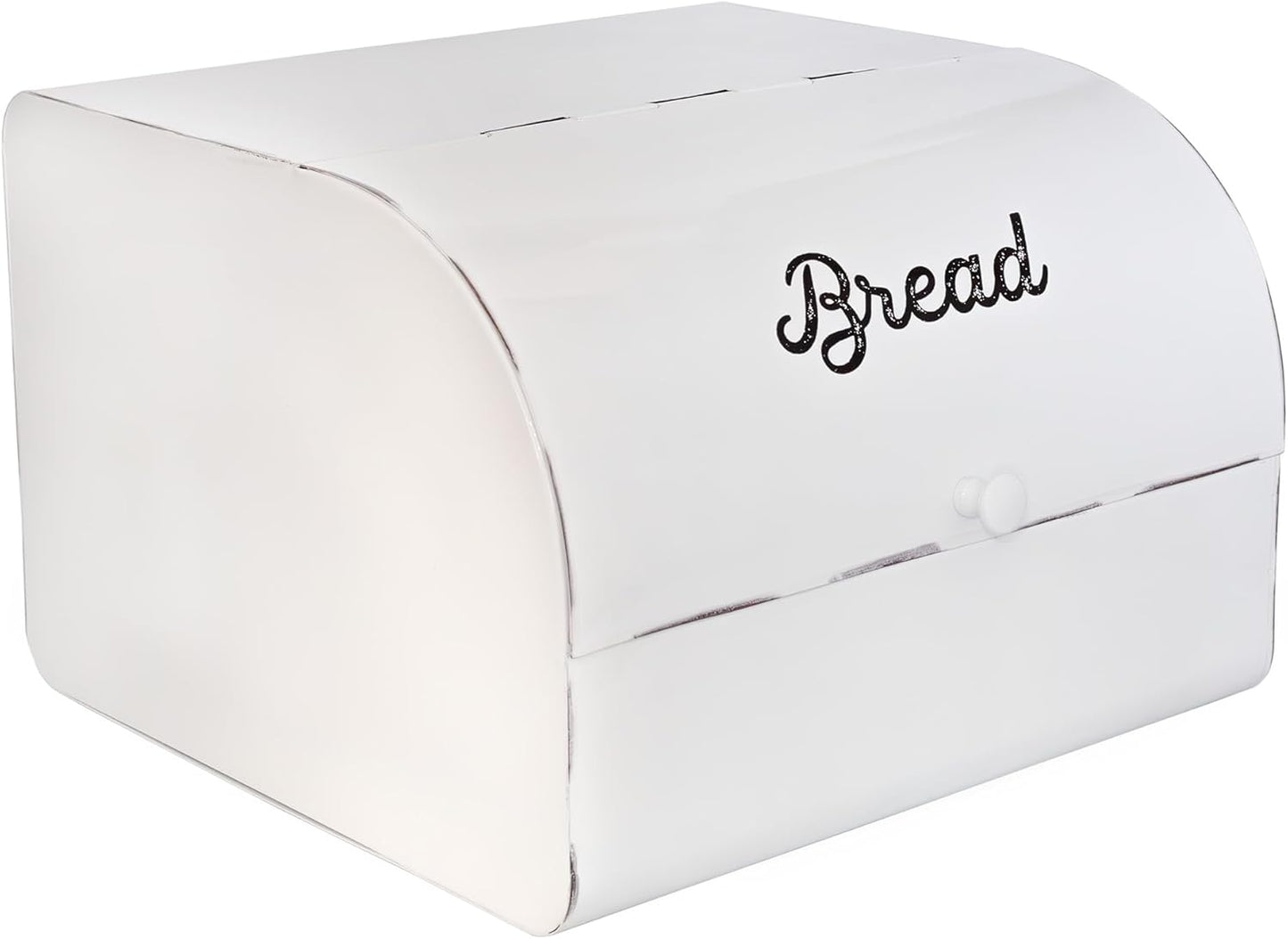 Large White Bread Box for Farmhouse Style Kitchen Decor
