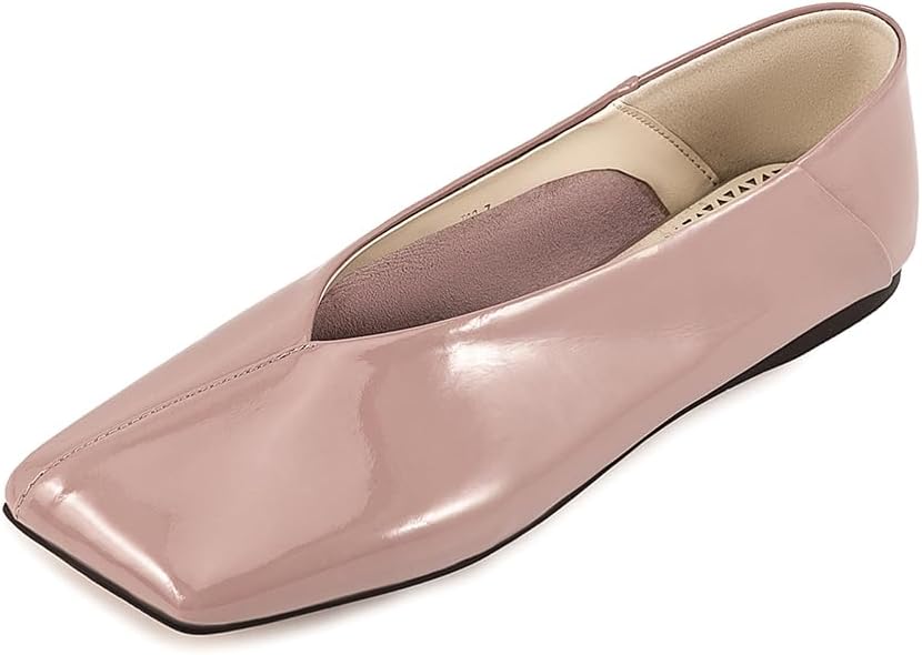 Womens Ballet Flats Square Toe Comfortable Dress Shoes for Women