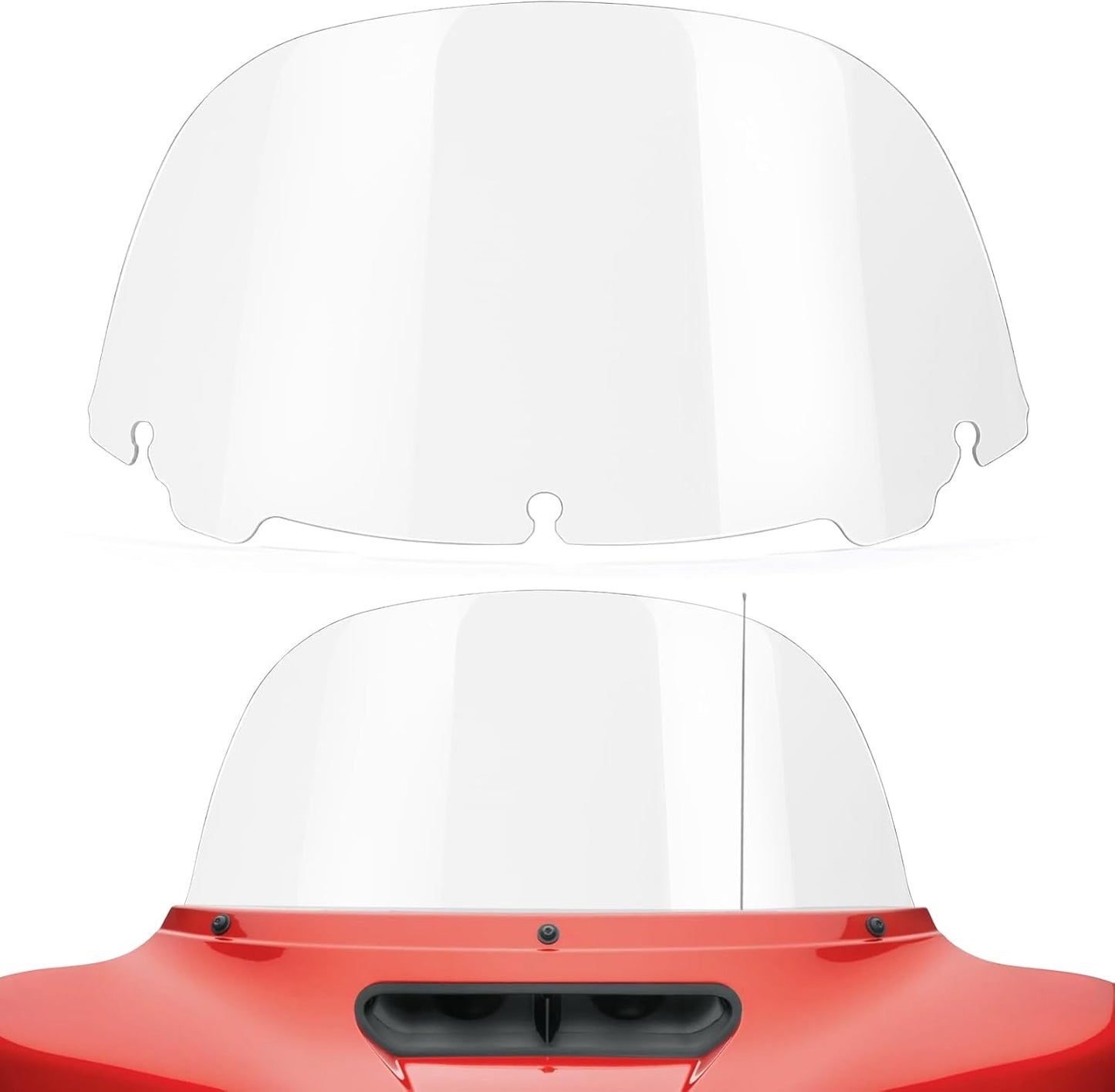 10in Clear Windshield Round Windscreen for Harley Davidson Models