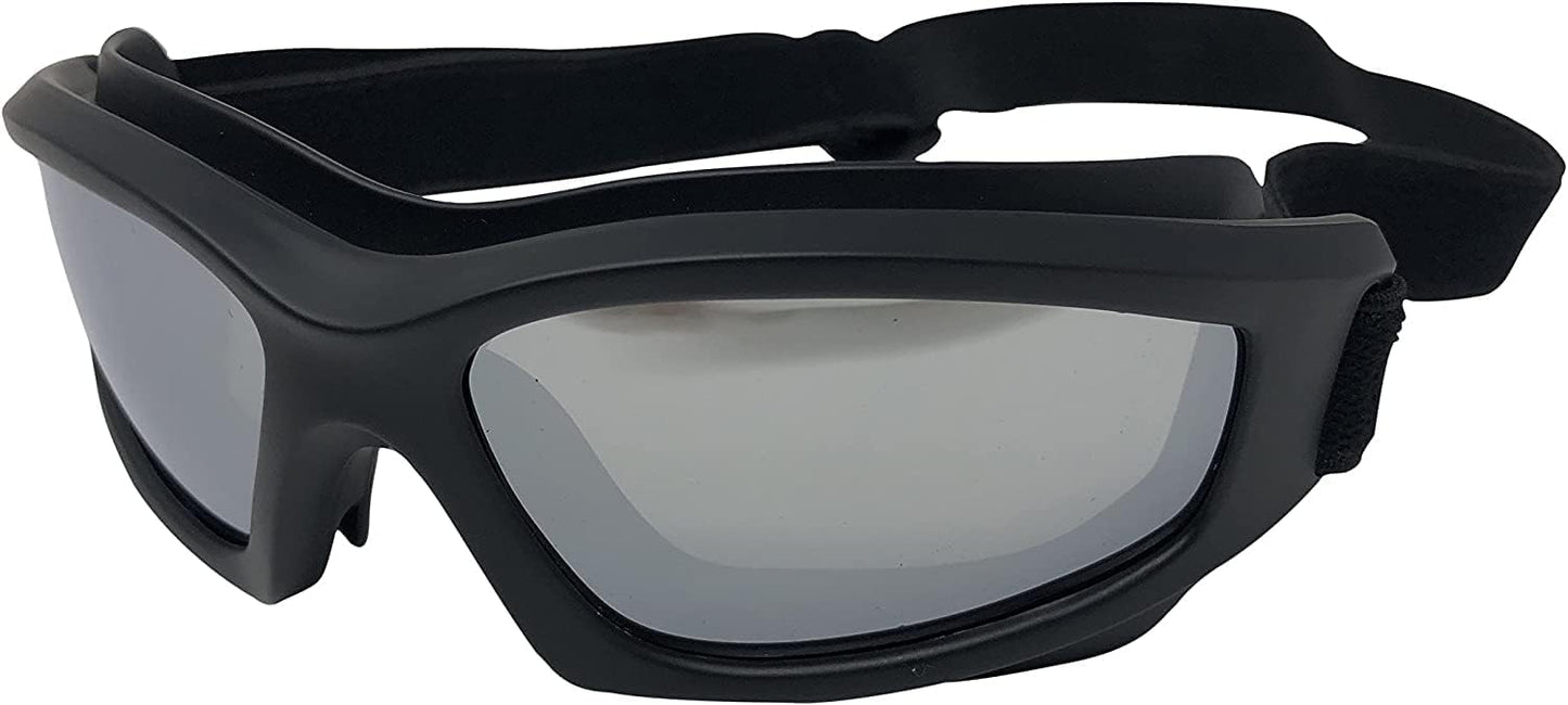 Heavy-Duty Motorcycle Goggles for Men with Hard Case & Pouch