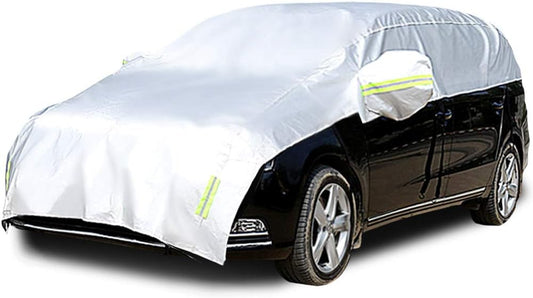 Half Car Cover for MPV/SUV - All Weather Protection Silver