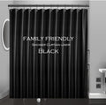 Waterproof Black Shower Curtain Liner, Rustproof Metal Grommets, Weighted Magnets - Eazzier Bath